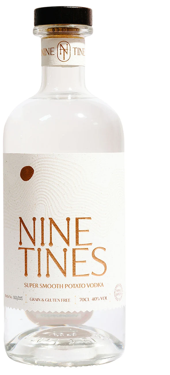 Nine Tines Premium English Vodka - 70cl bottle 40% abv