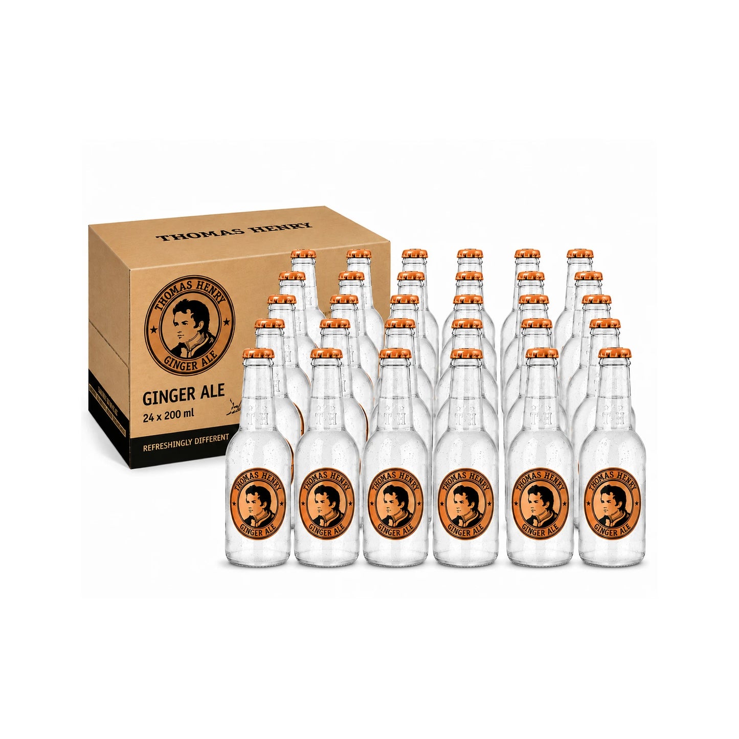 Thomas Henry Premium Ginger Ale | 24 X Glass bottles